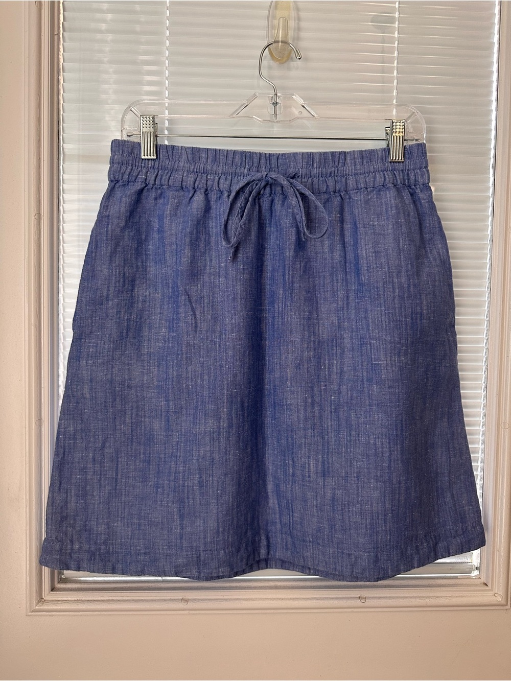 Talbots Linen Cotton Blend Drawstring Skirt